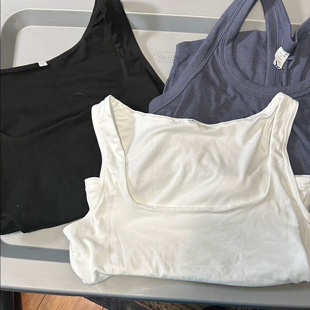 Women's Black, White, and Gray Tops
